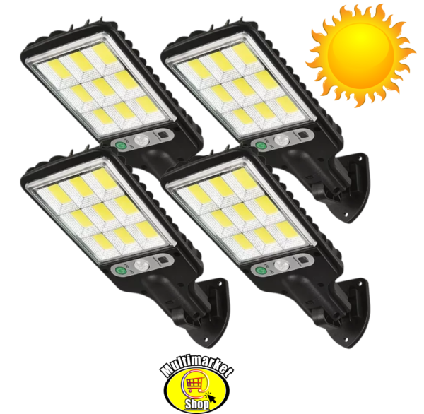 Kit de 4 Lámparas Led Solares con Sensor de Movimiento